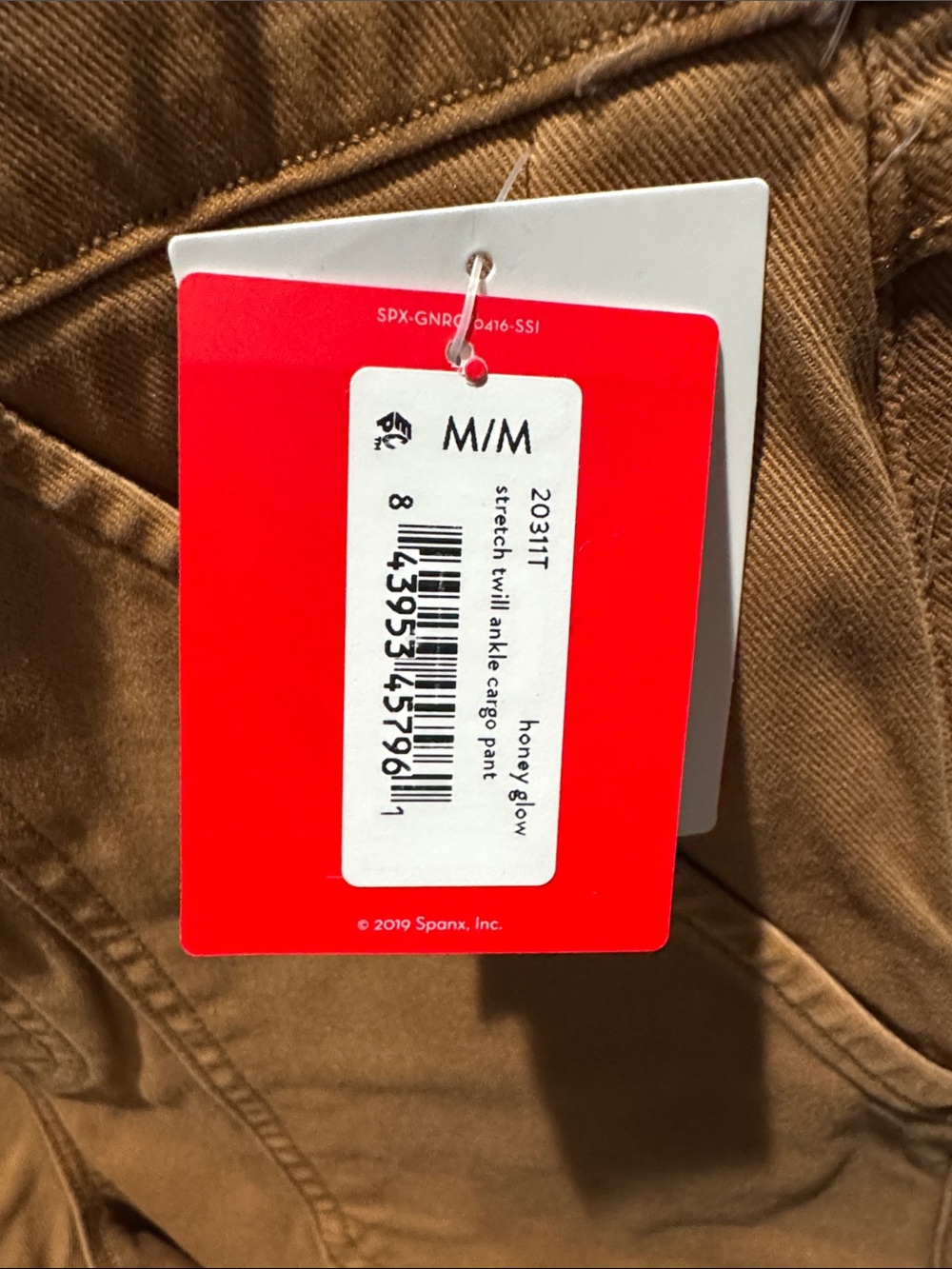 SPANX Stretch Twill Ankle Cargo Pant in Honey Glow